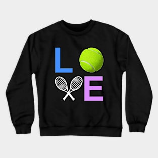 Love Tennis Ball Sports Birthday Gift Crewneck Sweatshirt